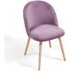 Sada jídelních židlí sametové, fialové, 2 ks