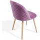 Sada jídelních židlí sametové, fialové, 2 ks