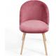 Sada jídelních židlí sametové, růžové, 2 ks