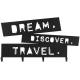 Nástěnný věšák se čtyřmi háčky, Dream, Discover, Travel