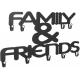 Nástěnný věšák s devíti háčky, Family & Friends