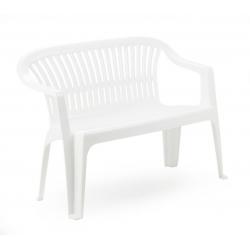 Plastová lavice DIVA - bílá