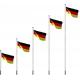 Vlajkový stožár vč. vlajky německého týmu, 650 cm