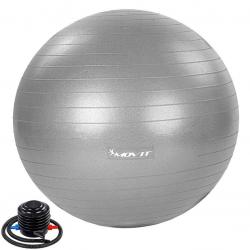 MOVIT Gymnastický míč s nožní pumpou, 75 cm, šedý