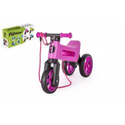 Odrážedlo FUNNY WHEELS Rider SuperSport fialové 2v1+popruh,