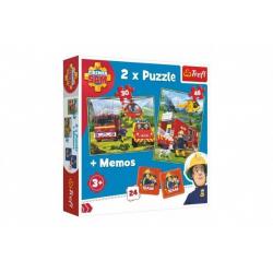 Puzzle 2v1 + pexeso Požárník Sam 27,5x20,5cm