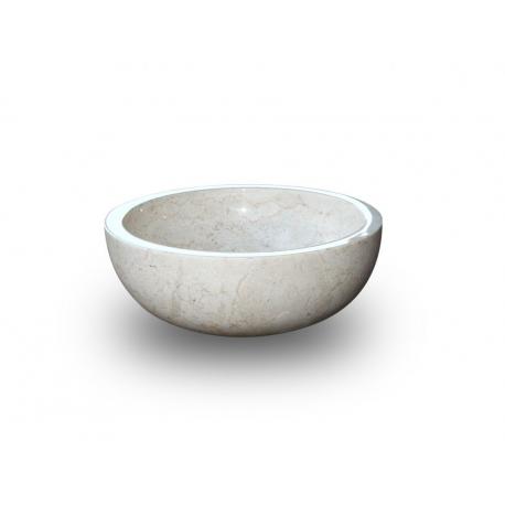 Kamenné umyvadlo Gemma 501 leštěný mramor Ø40 cm Cream