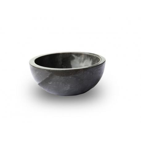 Kamenné umyvadlo Gemma 501 leštěný mramor Ø40 cm Black