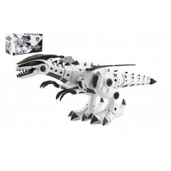 Chodící robot dinosaurus, se zvukem a světlem, plast, 40cm