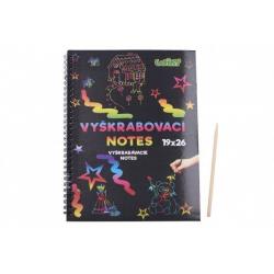 Vyškrabovací notes duhový 10 listů v sáčku 19x26cm