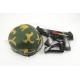 Vojenská sada helma přilba samopal na setrvačník 31cm plast v síťce