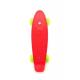 Skateboard - pennyboard 43cm, nosnost 60kg plastové osy, červený, zelená kola