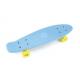 Skateboard - pennyboard 60cm nosnost 90kg, kovové osy, modrá barva, žlutá kola