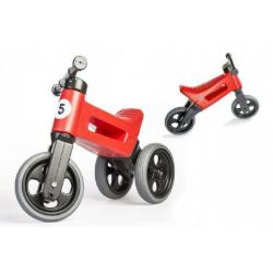 Odrážedlo FUNNY WHEELS NEW SPORT 2v1v červené výška sedadla nastavitelná 28/31cm nosnost 50kg 18m+