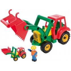 Auto traktor/nakladač aktivní se lžící plast 35cm 24m+