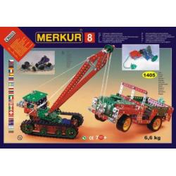 Stavebnice MERKUR 8 130 modelů 1405ks 5 vrstev v krabici 54x36,5x8,5cm