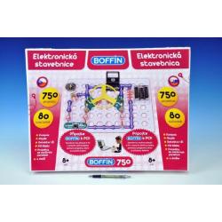 Stavebnice Boffin 750 elektronická 750 projektů na baterie 80ks v krabici 52x40x8cm