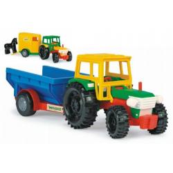 Traktor s vlečkami plast 38cm asst 2 druhy Wader
