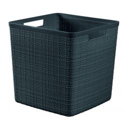 Košík Jute kostka - tmavě šedá