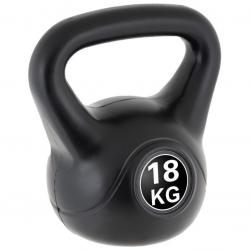 MAXXIVA Kettlebell činka, černá, 18 kg