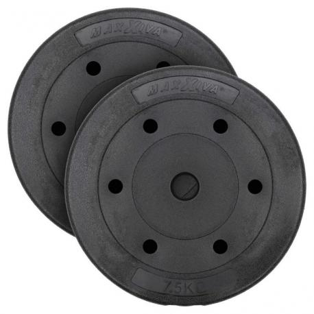 MAXXIVA Sada závaží na činky, 2 x 7,5 kg, cement