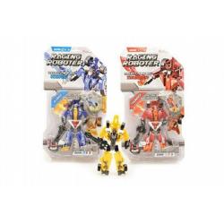 Transformer robot/auto závodní plast 19cm asst na kartě