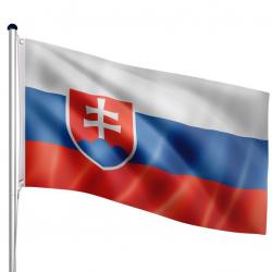 FLAGMASTER Vlajkový stožár vč. vlajky Slovensko, 650 cm