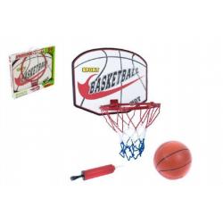 Basketbalový koš + míč s pumpičkou v krabici 49x42x4cm