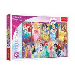 Puzzle Portréty princezen Disney 41x27,5cm 160 dílků v krabici 29x19x4cm