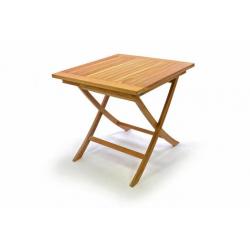 DIVERO dřevěný zahradní stůl, týkové dřevo, 80 x 80 cm