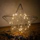 Vánoční kovová hvězda s 3D efektem - šedá, 25 LED diod