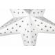 Vánoční hvězda s časovačem 60 cm, 10 LED, bílá