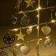 Vánoční kovový dekorační strom - bílý, 25 LED, teple bílá