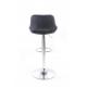 Barová židle G21 Aletra black koženková, prošívaná, černá