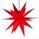 Vánoční dekorace - hvězda s časovačem 1 LED, 55 cm, červená