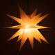 Vánoční dekorace - hvězda s časovačem 1 LED, 55 cm, žlutá