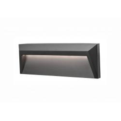 Schodišťové osvětlení Nova Luce Luton, šedé, 23 cm