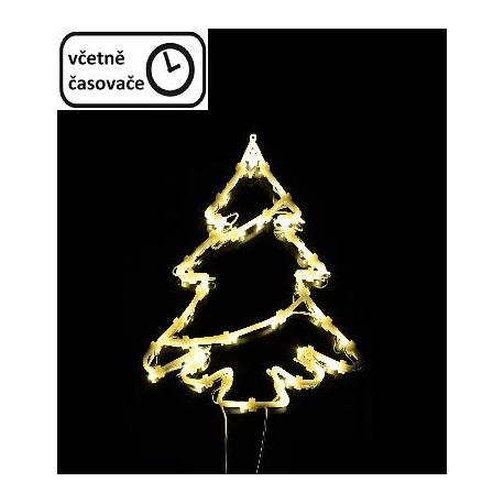 Vánoční dekorace na okno - 35 LED, strom
