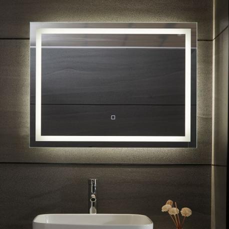 Aquamarin Koupelnové zrcadlo s LED osvětlením 28 W, 80x60cm