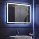 Aquamarin Koupelnové zrcadlo s LED osvětlením 28 W, 80x60cm