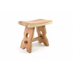 Masivní stolička z mungurového dřeva DIVERO - ruční práce