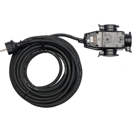 Prodlužovací kabel s gumovou izolací -  20 m, 3 zásuvky