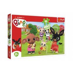 Teddies Maxi puzzle - Zajíček Bing, 15 dílků, 60 x 40 cm