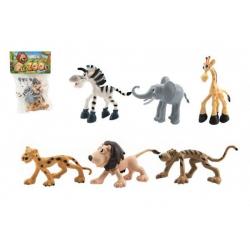 Zvířátka safari ZOO plast 9-10cm 6ks v sáčku