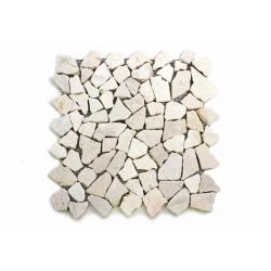Mramorová mozaika Garth 1 m2 - krémová bílá obklady