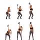 MOVIT Kettlebell činka - 8 kg, černá/oranžová