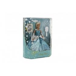 Panenka zimní princezna plast 28cm v krabici 27x33x8cm