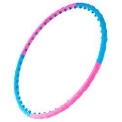 MAXXIVA Hula Hoop masážní obruč, 100 cm, modrá-růžová