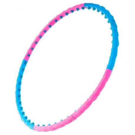 MAXXIVA Hula Hoop masážní obruč, 100 cm, modrá-růžová