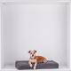 Polštářek pro psa velikost XL, světle šedý,140 x 100 x 10 cm